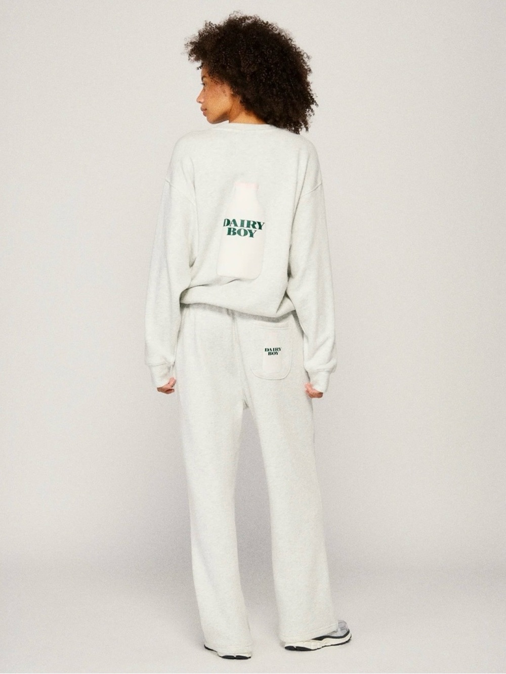 Dairy Boy Milk Bottle Crewneck and Sweatpants Set